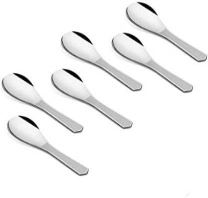 Anne-kee 6 PCs Small Cute Masala Spoon Coffee Spoon Stainless Steel Baby Feeding Spoon 8 CM Stainless Steel Tea Spoon, Coffee Spoon Set