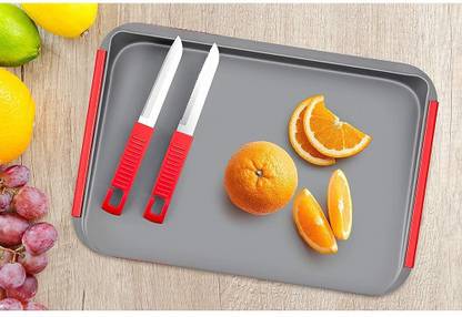 Niralasa 2 in 1 Cut and Chop Plastic Chopping Board, Chop & Clear Cutting Board Plastic Cutting Board
