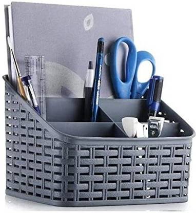 BSITFOW 5 Compartments Plastic Desk Organizer