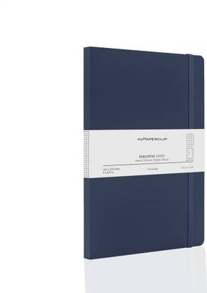 myPAPERCLIP Executive Series Medium with Pocket Book-size Notebook Checked 192 Pages