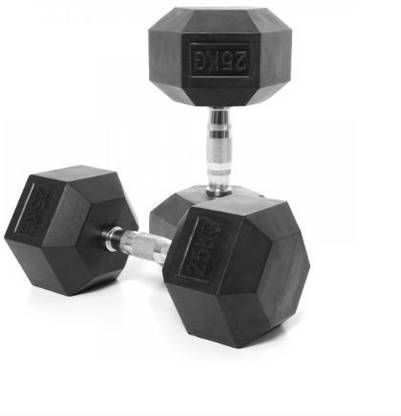 EXTREME FIT Set of 25Kg X 2 ( 50kg) Hexa Dumbbells Fixed Weight Dumbbell