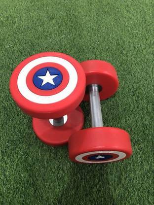 EXTREME FIT Captain America Dumbbell (Set of 2 X 25kg ) (50Kg) Fixed Weight Dumbbell