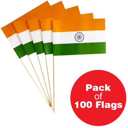 graciamarcom India Flag for Independence Day Square Hand Flag