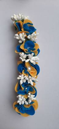 Radhe Krishana sales hair brooch 04 YELOOW BLU Bun