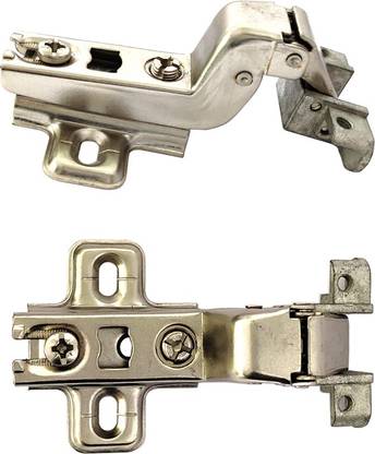 BTL Aluminium Frame Door Autoclose Hinges (Non-Softclose) - Regular Slide On Hinge - 15 Crank (Inset) (60 Hours Salt Spray Testing) (Material Cold Roll Steel)(Nickel plating) (BAHR-AS15) Concealed Hinge