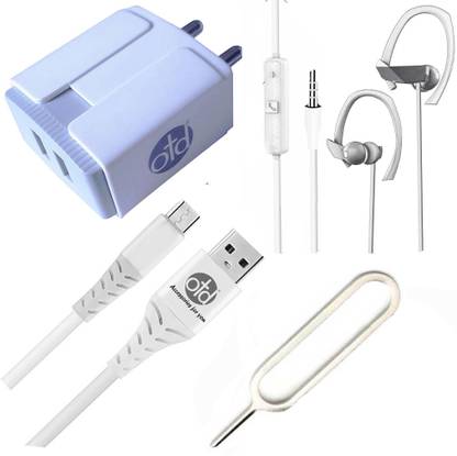 OTD Wall Charger Accessory Combo for Rocktel W14, Samsung Galaxy A01, Samsung Galaxy A01 Core, Samsung Galaxy A10