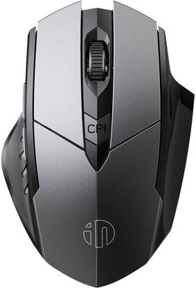 INPHIC Bluetooth Mouse, Rechargeable Wireless Mouse Multi-Device (Tri-Mode: BT 5.0/4.0+2.4Ghz) with Silent , 3 DPI Adjustment, Ergonomic Optical Portable Mouse for Laptop Android Windows Mac OS, Grey Wireless Optical  Gaming Mouse  with Bluetooth