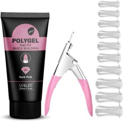 SellRider Best Combo Kit UV Lamp PolyGel Finger Extension Quick Building Nail Art 30ml