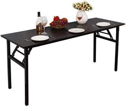 spacepanda Lucious 5 x 2.5 Ft Multi-Purpose Folding Ply Laminated Top Table with Metal Frame Base for Computer, Banquet, Office, Home Engineered Wood Study Table Engineered Wood Study Table