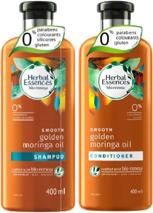 Herbal Essences IMPORTED SMOOTH GOLDEN MORINGA OIL SHAMPOO AND CONDITIONER COMBO PACK