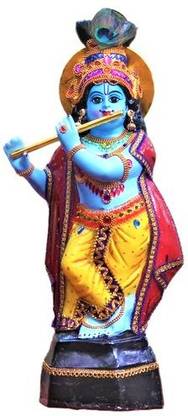 HOIVA Sree Krishna Statue in Fibre (55 cm height) Decorative Showpiece  -  55 cm