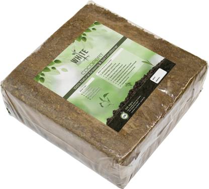 White Root COCOPEAT BLOCK ORGANIC SOIL MANURE FOR KITCHEN GARDEN AND TERRACE GARDEN Fertilizer, Soil, Husk, Manure