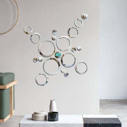 Hello Daddy 90 cm 20 Ring And Dots Silver Self Adhesive Sticker