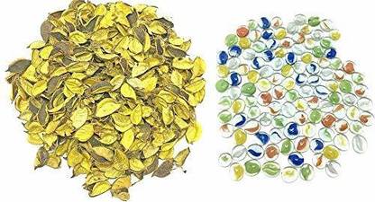 Artifii Pebble Stone Potpourri Yellow Regular Round Onyx Pebbles