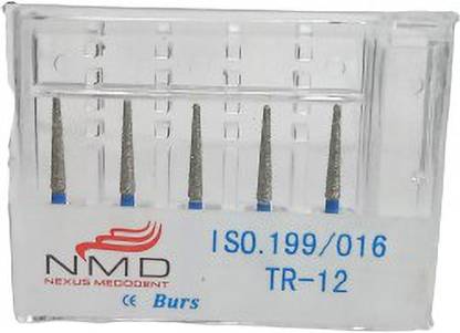 NMD NEXUS MEDODENT Taper Round End Diamond Bur Kit (TR-12) Dental Implant