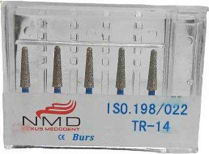 NMD NEXUS MEDODOENT Taper Round End Diamond Bur Kit (TR-14) Surgical Plier