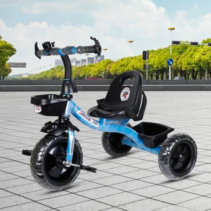 Stepupp Grow BABY TRICYCLE FOR KIDS WITH FRONT AND BACK BASKET LIGHT BLUE COLOUR KIDS TRICYCLE RECOMMENDED TRICYCLE FOR BABY GIRL OR TRICYCLE FOR BABY BOY OR TRICYCLE FOR TODDLER GIRL OR TRICYCLE FOR TODDLER BOY RECOMMENDED FOR TODDLER 1,2,3,4,5 YEAR CHILDREN TRICYCLE FOR KIDS STP G LIGHT BLUE BASKET-01 Tricycle