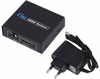 GIPTIP 2 Ports HDMI Splitter 1x2, HDMI Splitter 1 in 2 Out, Supports 3D 4K x 2K @30HZ Full HD 1080P, Support For TVs or Multi Monitor Adapter at Same Time Media Streaming Device