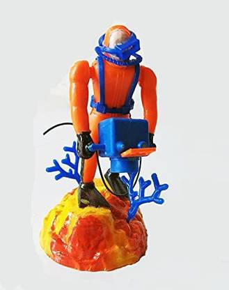 Petshop7 Beautiful Air Operated Action Toy Aquarium Scuba Diver (Camera Man) for Fish Tank Decorative Laterite Unplanted Substrate