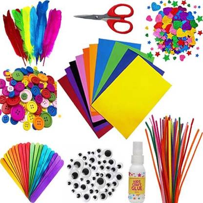anjanaware DIY Crafts Kit Set for Girls and Boys with Art and Craft Materials Supplies for Kids Birthday Return Gift For Kids