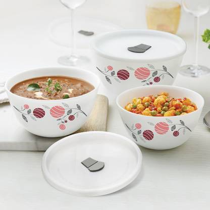 Larah by Borosil Opalware Mixing Bowl Dahlia