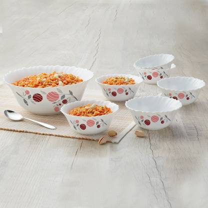 Larah by Borosil Opalware Serving Bowl Dahlia