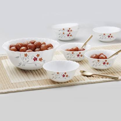 Larah by Borosil Opalware Dessert Bowl Rosalie
