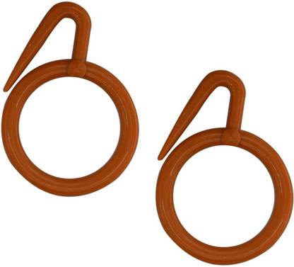 Rab (Code:-RING LIGHT 32MM, Finish:-Teak-Wood) Curtain Ring with Hook