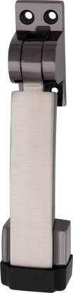 ATOM 6 inch Zinc Door Stopper | Black Silver Finish | Contact less Hands-free Safety Access,Home and Office Door Stop Stoppers 5.6 inch Zinc Door Stopper | Black Silver Finish | Door Mounted Door Stopper
