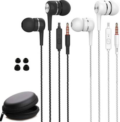 SPN SP-27 HD Earphone with 3.5mm Headphone Plug 2 Headset With Case Wired