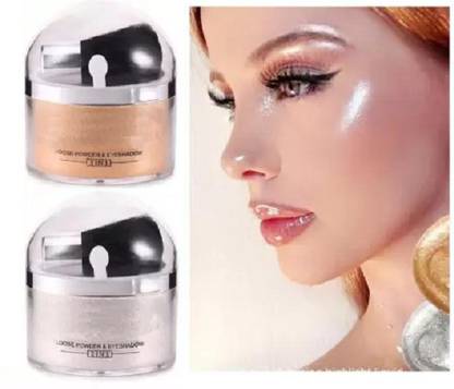 GFSU Best Quality Shimmer Finish Gold &Silver Highlighter Powder Pack Of2 Highlighter