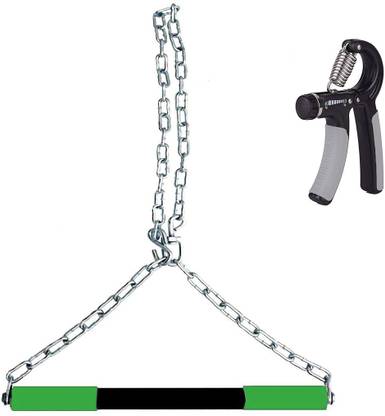 HACKERX Height Increasing & Pull up Chain Chin up Bar with adjustable hand gripper Fitness Accessory Kit Kit