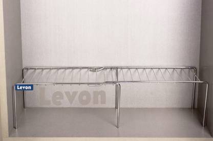 Levon Containers Kitchen Rack Steel Kitchen Dish Rack | Expandable Storage Shelves for Kitchen Cabinets | Multipurpose Organizer Extend up to 580 mm