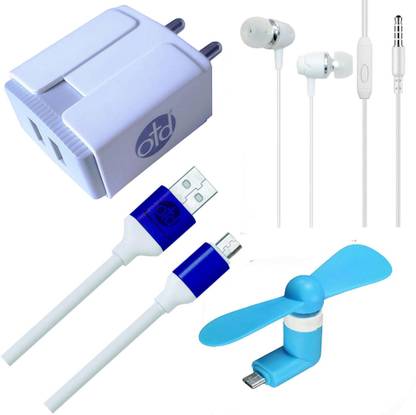 OTD Wall Charger Accessory Combo for Samsung Galaxy M01s, Samsung Galaxy M02s, Samsung Galaxy M10, Samsung Galaxy Mega 5.8 I9152
