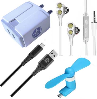 OTD Wall Charger Accessory Combo for Micromax Spark Go, Micromax Unite 2, Micromax Unite 2 A106, Micromax Unite 3 Q372