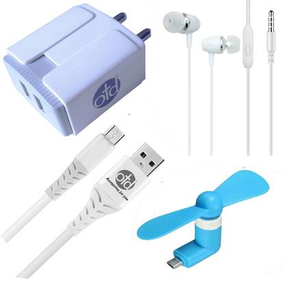 OTD Wall Charger Accessory Combo for Samsung Galaxy S Duos 3-VE, Samsung Galaxy S Duos S7562, Samsung Galaxy S3 - I9300, Samsung Galaxy S3 mini (I8190)