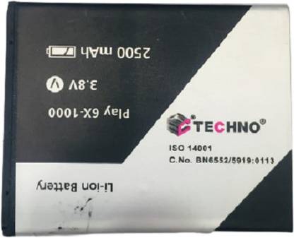 TECHNO Mobile Battery For  XOLO XOLO PLAY 6X1000