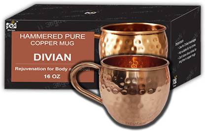 Divian Hammered Pure Copper | copper mug | Copper Beer Cotton Beer Mug