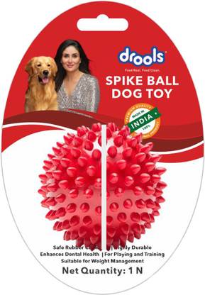 Drools Non-Toxic Rubber Stud Spike Hard Ball Chew Toy 7.36cm ,130g for Rubber Ball For Dog