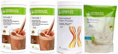 HERBALIFE Weight Loss Formula 1 Shake(2 pcs)+ Personalized Protein Powder 400-SHAKE MATE Plant-Based Protein