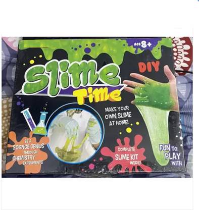 Curio Trail Slime Time DIY Kit, Make Your Own Slime at Home, Fun to Play, Good Quality Green Putty Toy Green Putty Toy