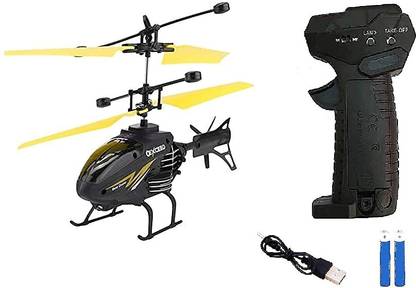 toyX Hand- Remote- Controlled RC Helicopter toys (Multi-color)