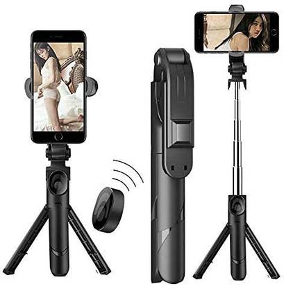Paramits 3-in-1 Multifunctional Extendable Bluetooth Selfie Stick Tripod with Detachable Wireless Remote Bluetooth Selfie Stick