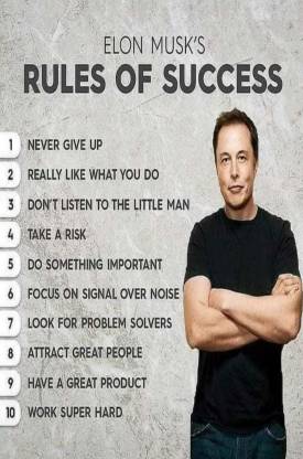 ANSHUL INTERNET 45.72 cm ELON MUSK QUOTES 11 Self Adhesive Sticker