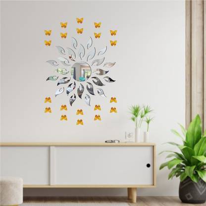FUTURE HUB 45.72 cm Sun Silver 10 Butterfly-663-FH Self Adhesive Sticker