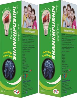 रामविक Ayurvedic Shankhpushpi Syrup - Sharp Mind & Smart Look Pack of 2 गिलोय