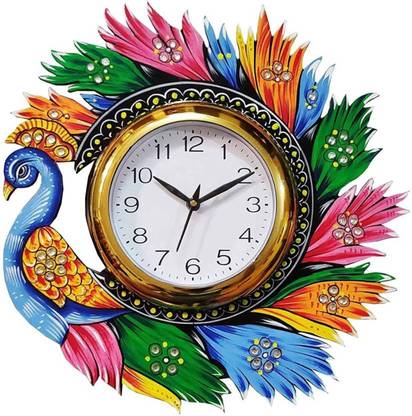 Sathivik Crafts Analog 35 cm X 35 cm Wall Clock