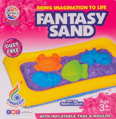 RATNA'S Fantasy sand Pink 500 grams with inflatable Tray & mold (1607 )