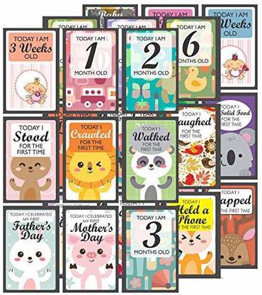 Exciting Lives Baby Milestone Cards Set Greeting Card