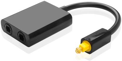 REC Trade Digital Optical Cable Splitter 1 x 2, Optical Audio Splitter Adapter, 2 Way Toslink Splitter SPDIF Optical Cable Splitter Hub 1 Input 2 Output Adapter For Speakers/ TV/ PS4/ DVD.(RTT-CBL-0156) Combo Set Designed for Gaming
